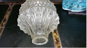 4 Rare vintage lampshades in glass