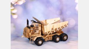 Constrution Truck - Rustic Toy collectable vintage Wood Handmade