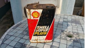 Vintage Rare SHELL Petroleum 5 LITRES Motor Oil METAL Can Tin advertising